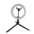 Lampe à anneau de maquillage pour selfie de bureau à DEL USB de 8 po